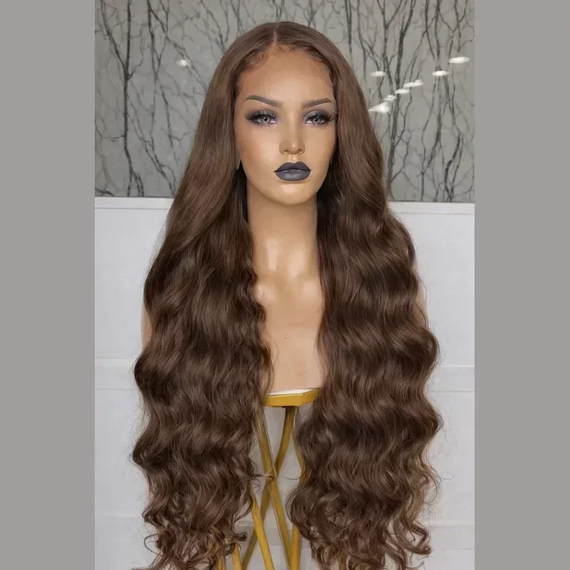 פאה גלי בצבע חום